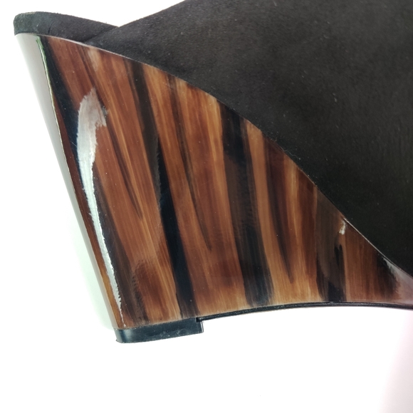 Coach Hollie Suede Slip On Open Toe Wedge Mule - Picture 6 of 12